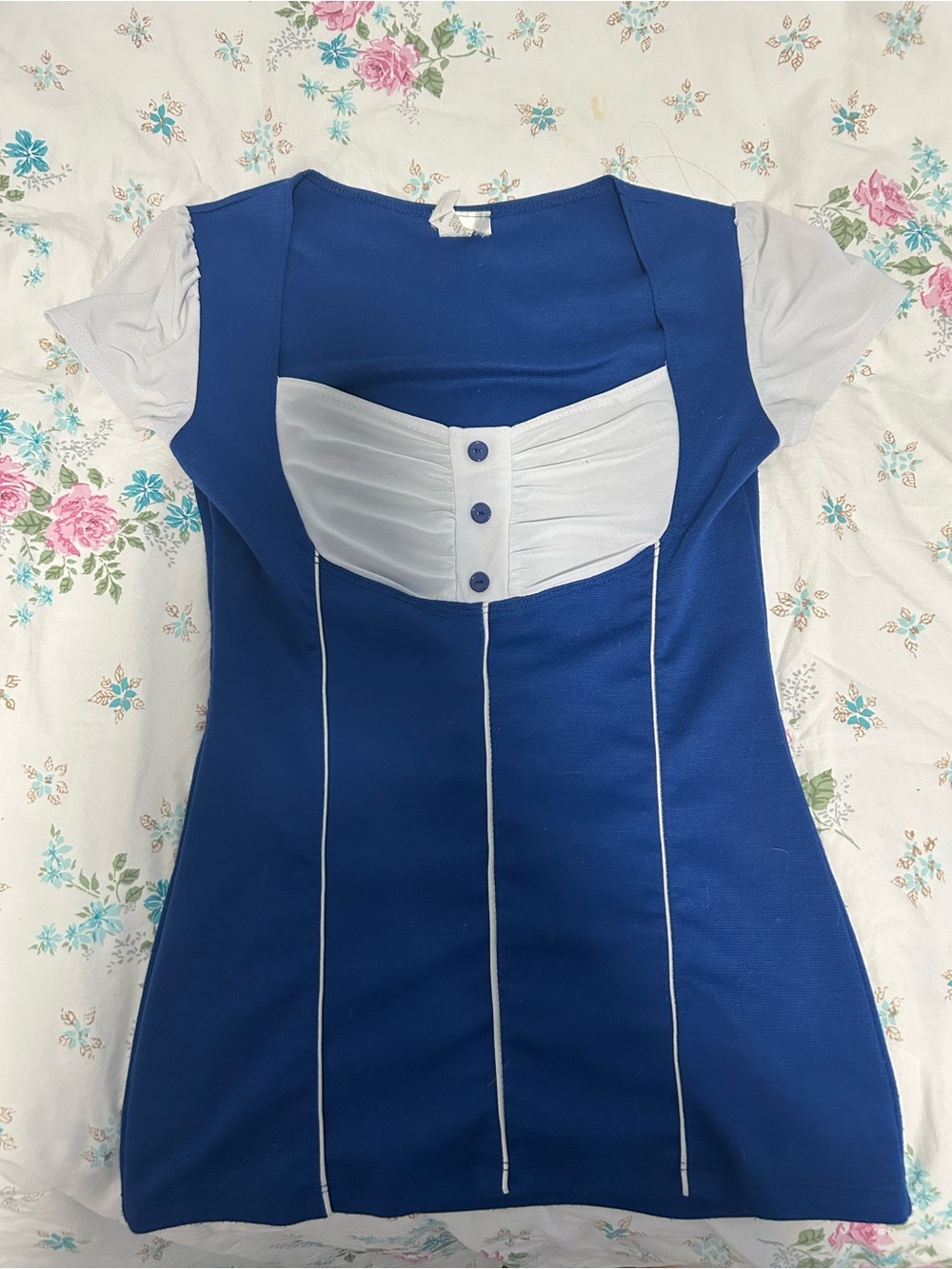 Y2K Blue Top